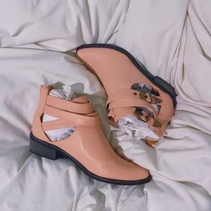 Brand-New Strappy Pink Booties